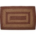 thumbnail image 2 of VHC Brands Burgundy Tan Jute Rug Rect w/ Pad 20x30, 2 of 7