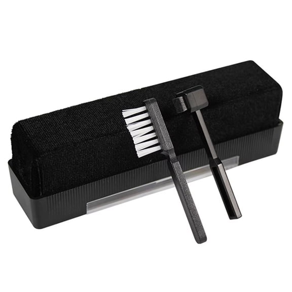 Vinyl Record Cleaning Kit Anti Static Cleaning Brush Dust-Remover for LP Phonograph Record Turntables Cleaning Kits,1 * sponge brush 1 * cleaning brush 1 * stylus brush,Black