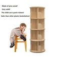 thumbnail image 3 of Estantería Heehee de madera giratoria de 360 grados, 4 niveles, madera de pino, 3 of 9