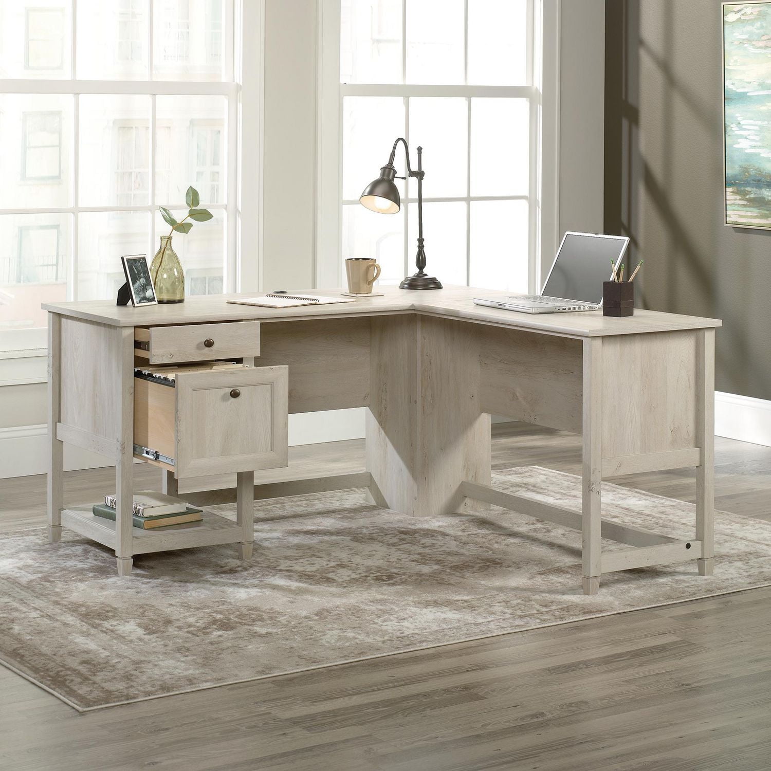 Sauder Edge Water L-Shaped Desk