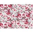 thumbnail image 2 of Zelouf Rose Field Floral On Chinese Mikado  , Sewing, DIY, Crafts Fabric by the Yard, 737 Mint/rose, 1 Yard, 2 of 2