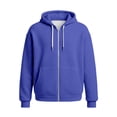 thumbnail image 5 of Oversized Hoodies for Men Long Sleeve Solid Color Waffle Hooded Sweatshirt with Pockets Casual Zip Up Jacket Outerwear, 5 of 5