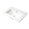 thumbnail image 1 of Pemberly Row White 25" Rectangular Drop In Ceramic Sink with Faucet Hole, 1 of 5