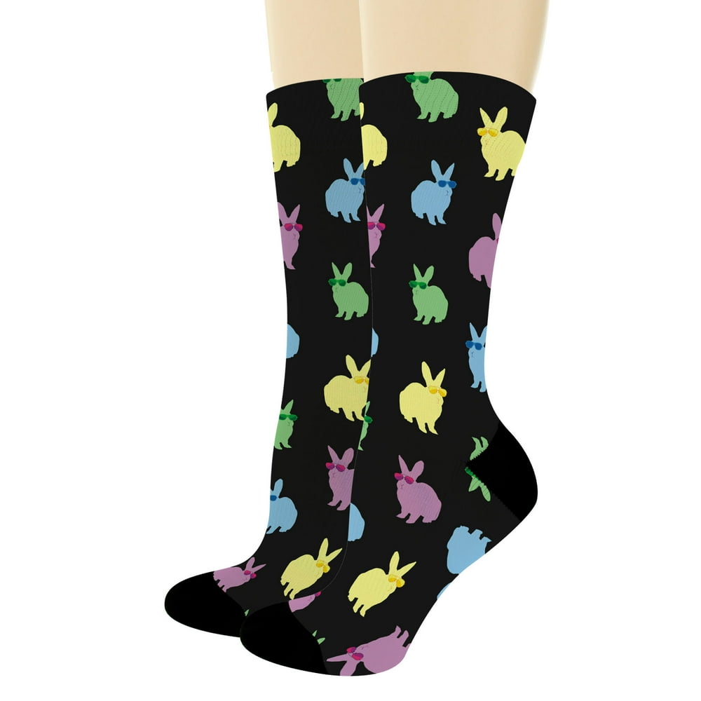 ThisWear Rabbit Gifts Cool Bunny Crew Socks Easter Bunny Items Rabbit