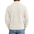 thumbnail image 7 of Dwellite Mens Cardigan Sweater V Neck Casual Button Down Sweaters Loose Fit Plus Size Sweaters Tops for Fall Winter Khaki M, 7 of 7