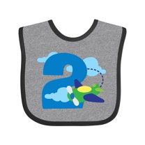 Inktastic 2nd Birthday Airplane Pilot Boys Baby Bib