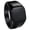 Black, variant on Men's Stainless Steel Square Signet Rings Classic Statement Enamel Flat Top Band Wedding Birthday Jewelry Gift Gold Red Size 9
