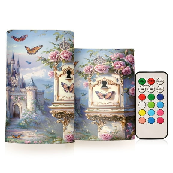 BZSMCE Flameless Candles LED Lights Postbox with Roses Creativity Battery Candles