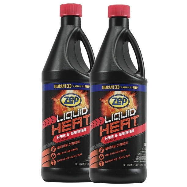 Zep Liquid Heat Drain Opener 33.8 Ounce ECZULH342 (Pack of 2)