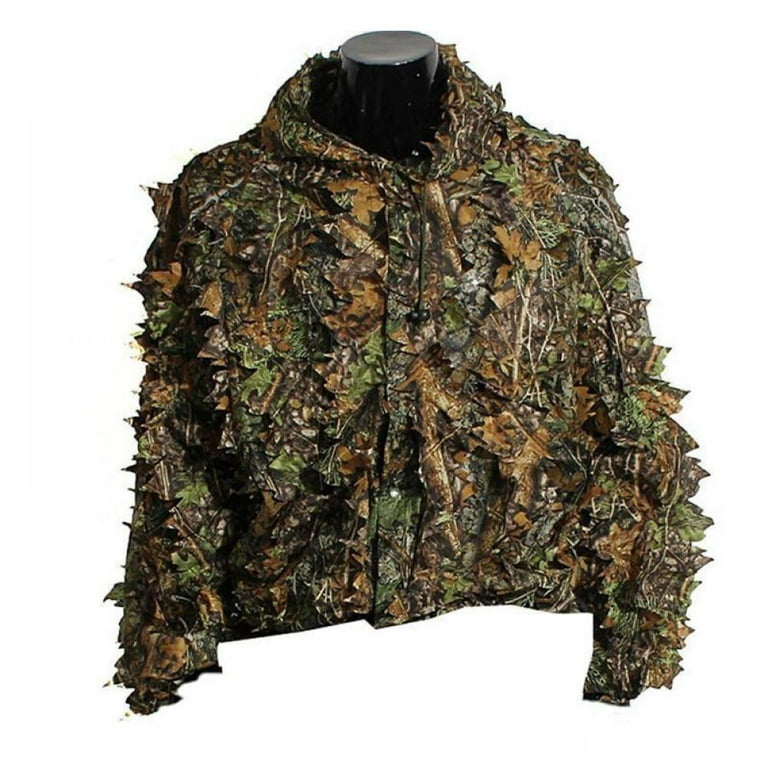 Deals of the Week! Ghillie Suit 3D Leafy Camo Hunting Suits,Woodland Gilly  Suits Hooded Gillies Suits for Men Youth,Leaf Camouflage Hunting Suits for  Jungle Hunting,Shooting,Airsoft,Hallowee Costume 
