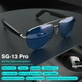 thumbnail image 3 of Smart Bluetooth Polarized Sunglasses with Speaker, UV Protection, Unisex, Black, 3 of 6