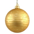 thumbnail image 1 of Vickerman 4.75" Gold Ball Ornament w/Glitter Assorted 2/Bg, 1 of 2