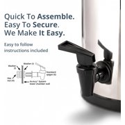 Royal Berkey 3.25-Gallon Stainless Steel Gravity-Fed Water Filter System Easy-to-Assemble with 2 Authentic Black Berkey BB9-2 Filter Elements, Countertop Water Filtration System for Everyday Use