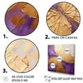 thumbnail image 3 of Designart "Lunar Vector In Gold And Purple I" Abstract Painting Floater Framed Canvas Art Print, 3 of 5