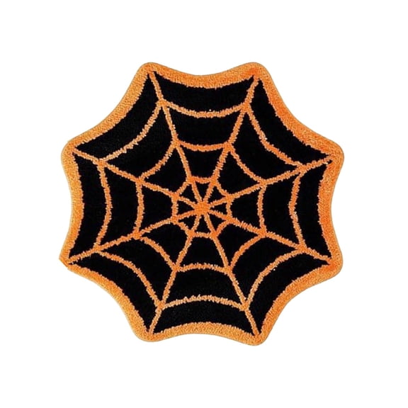 Spider Web Bath Mat, 23.62X15.75In Halloween Bath Mat Non-Slip Rugs Gothic Area Rug for Front Door Bedroom Home Decor