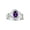 Amethyst, variant on Rings for Women 14K White Gold Swirl Ring with 7X5MM Oval Gemstone & Diamond Ring October Pink Ice Jewelry Size 9