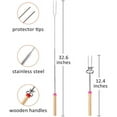 thumbnail image 2 of Lot de 8 Fourchettes Télescopiques pour Guimauves et Hot-Dogs, Accessoires de Feu de Camp en Acier Extensibles de 32 Pouces pour Foyer Extérieur et Foyer, Bâtons de Rôtissage Colorés pour Feu de Camp, 2 of 8