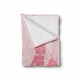 thumbnail image 2 of Bridal Shower Soft Flannel Fleece Blanket, Bride in Pink Wedding Dress with Flowers Sketchy Celebration Image, Cozy Plush for Indoor and Outdoor Use, 50" x 70", Salmon and Pale Pink, by Ambesonne, 2 of 6