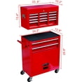 thumbnail image 6 of Holaki 8-Drawer Rolling Tool Chest Cabinet, High Capacity Tool Box Storage Cabinet with Locking System, Removable Tool Box Organizer for Garage Warehouse, Red, 6 of 11