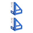 thumbnail image 3 of maskred Alliage d'Aluminium 4590° Miter Durable et Pratique Disposition Outil de Mesure Robuste Carré Rapporteur Bleu 2Set, 3 of 6