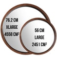 thumbnail image 2 of Mirrorize Canada IMP8436 Miroir Rond 22 Po, Noyer, 2 of 7