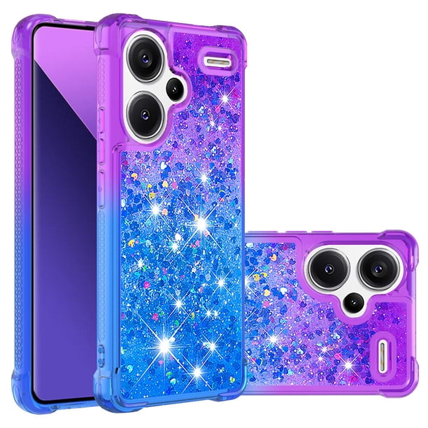 Funda para Xiaomi Redmi Note 13 Pro Plus 5G Transparente con Brillos Carcasa Protectora Antigolpes con Glitter Brillante