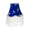 thumbnail image 2 of Gazechimp European Lampshade Fringe Beads Lamp Shade for Dining Room Home Office Hotel Blue, 2 of 8
