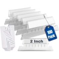 thumbnail image 1 of LAICAIW Plastic Clear Tabs, and Inserts 2" x 5/8", 100/Pack (2"), 1 of 6