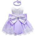 thumbnail image 5 of 2 Pcs Robe Bébé Fille Nouveau-Né Dentelle Princesse Tutu Robe Anniversaire Fête + Bandeau Tenues 0-24M, 5 of 5