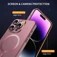 thumbnail image 6 of for iPhone 14 Pro Case, Compatible with MagSafe, Matte Luxury Soft Metallic Luster for Women Girls with Full Camera Lens Protection Shockproof Slim Phone Case, Pink, 6 of 14
