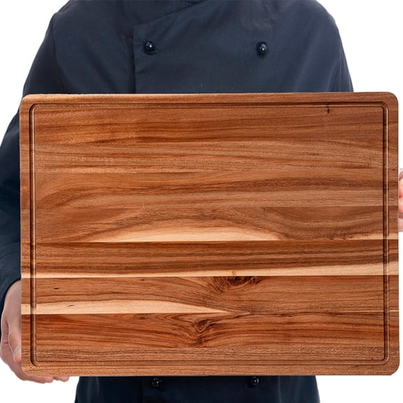 20x15 Inch Acacia Cutting Board for Kitchen, Large Wooden Cutting Board with Juice Groove, 1.5" Thick Chopping Board for Meat Vegetables and Cheese, Charcuterie Board