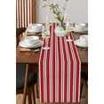 thumbnail image 2 of Table Runner Dresser Scarf 13 x 72 Inch Red White Stripes Texture Table Runners Non-Slip Heat Kitchen Dining Table Decor for Kitchen Farmhouse Indoor Outdoor Home Party, 2 of 7
