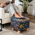 thumbnail image 4 of TSOVTHRID Cat Floral Starry Sky Print Stretch Ottoman Slipcover Folding Storage Stool Ottoman Cover Breathable Footstool Covers Slipcover Chair Covers for Living Room, 4 of 7