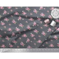 thumbnail image 3 of Soimoi Cotton Jersey Fabric Leaves & Pink Rose Floral Print Fabric by The Yard 58 Inch Wide, 3 of 3