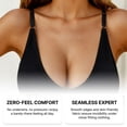 thumbnail image 4 of Alun Wirefree Seamless Comfort Bra for Women Soft Support Everyday Wear Lightly Lined T-Shirt Bra Fashion Texture Design Breathable Fabric and Back Sport Bralettes Black M, 4 of 5