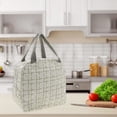 thumbnail image 3 of Unique Bargains Thermal Lunch Bag for Work 9.06"x5.51"x7.87" 1 Pc Beige White, 3 of 5