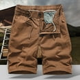 thumbnail image 2 of Mens Shorts Athletic Men Summer Thin Breathable Casual Cargo Shorts Outdoor Fashion Five Point Pants Pants for Men Coffee 31, 2 of 3