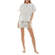 Roudelain Soft Terry Cloth T-Shirt Shorts Set Daisy Army Tradewinds Heather L