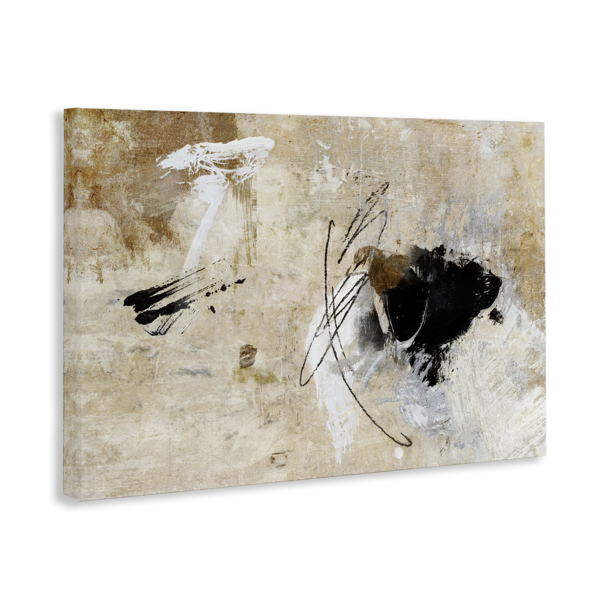 Stupell Industries Rustic Scribble Abstraction Abstract Painting Gallery Wrapped Canvas Art Print Wall Art, 30 x 20