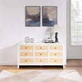 thumbnail image 2 of Maklaine Contemporary White Ash Wood and Natural Cane Dresser, 2 of 12
