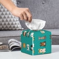 thumbnail image 6 of Picia Cartoon Dogs Pattern Tissue Box Cover,PVC Leather Square Holder,Tissue Box Holder with Magnetic Bottom,Facial Paper Organizer Dispenser-5.2"X5.2"X5.2", 6 of 8