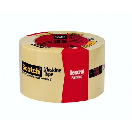 - Scotch Greener Masking Tape for Performance Painting, 2.82-Inch by 60-Yard, Paper backing contains 30% post-consumer recycled fiber By 3M