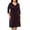 Plum, variant on Women's Plus Size Wrap Dress 3/4 Sleeve V Neck Waist Tie