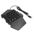 thumbnail image 1 of Teclado RGB con cable Larga vida útil Fácil de transportar Fácil de usar Teclado con una sola mano Computadoras portátiles para computadora LHCER Descripción de la referencia, 1 of 7