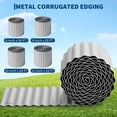 thumbnail image 2 of 8 Inch x 20 FT Corrugated Galvanized Steel Landscape Edging, Flexible Rustproof Metal Garden Border for Flower Beds Lawns Raised Beds Tree Rings, Silver, 2 of 8