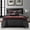 Black and Red, variant on Nanshing Corell 7 Piece Contemporary Comforter Set, Black/Red, California King