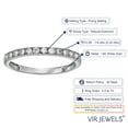 thumbnail image 3 of Vir Jewels 1/4 CTTW Diamond Wedding Band with Milgrain 14K White Gold Prong Set Size 5.5 Female Adult, 3 of 6