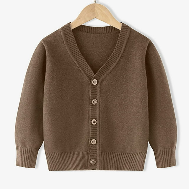 Cowsor Little Girl Knit Cardigan Sweater - Toddler Button Down School Uniforms Cardigan
