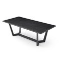 thumbnail image 2 of Rectangular MDF Dining Table Mid Century Modern for Dining Room Balcony Cafe Bar Conference Matt black, 2 of 4