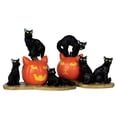 thumbnail image 2 of Lemax Halloween Black Polyresin Cats Decoration, Set of 2, 2 of 2